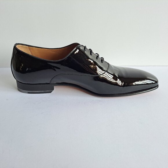 NEW Di Bianco Black Comfort Flex Patent Leather Shiny Shoes Size 10 main image 9